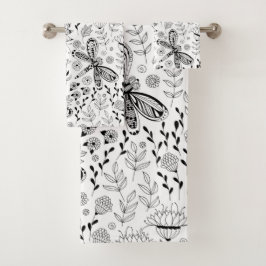 Libellen und Blume Badhandtuch Set