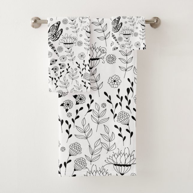 Libellen und Blume Badhandtuch Set (Insitu)