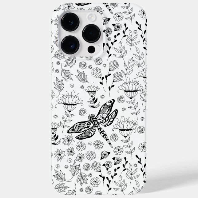 Libellen und Blume Case-Mate iPhone Hülle (Rückseite)