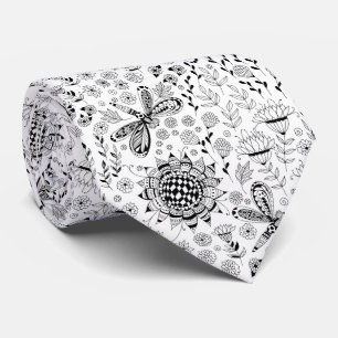 Libellen und Blume Krawatte