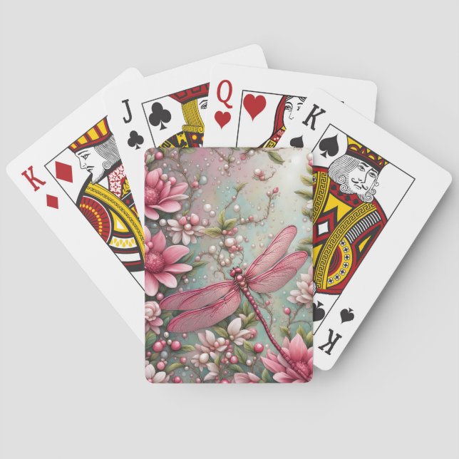 Libellen und Blume Spielkarten (Rückseite)
