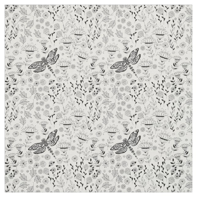 Libellen und Blume Stoff (Muster)