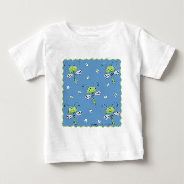 Libellen und Daisies Baby T-shirt (Vorderseite)