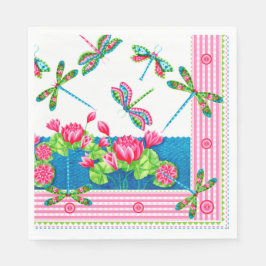 Libellen und Lilies Paper Napkin Serviette