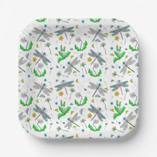 Libellen und Lüster Pappteller