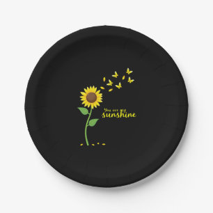Libellen und Sonnenblume You Are My Sunshine (1) Pappteller
