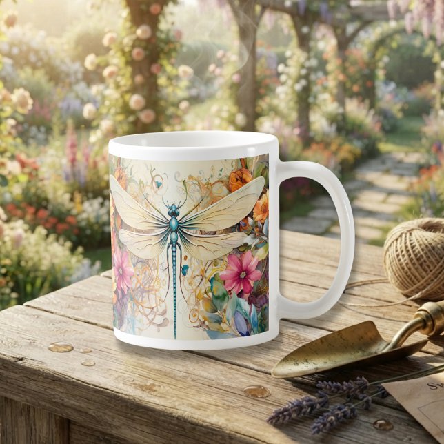 Libellen und Wildblumen Kaffeetasse (Von Creator hochgeladen)