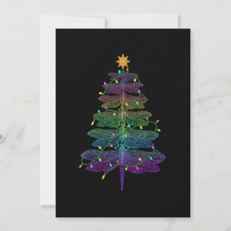 Libellen-Weihnachtsbaum-Licht-Familien-Pyjama zum Feiertagskarte