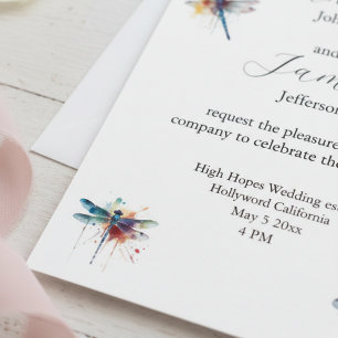 Libelleneinladungskarte zur Hochzeit Postkarte