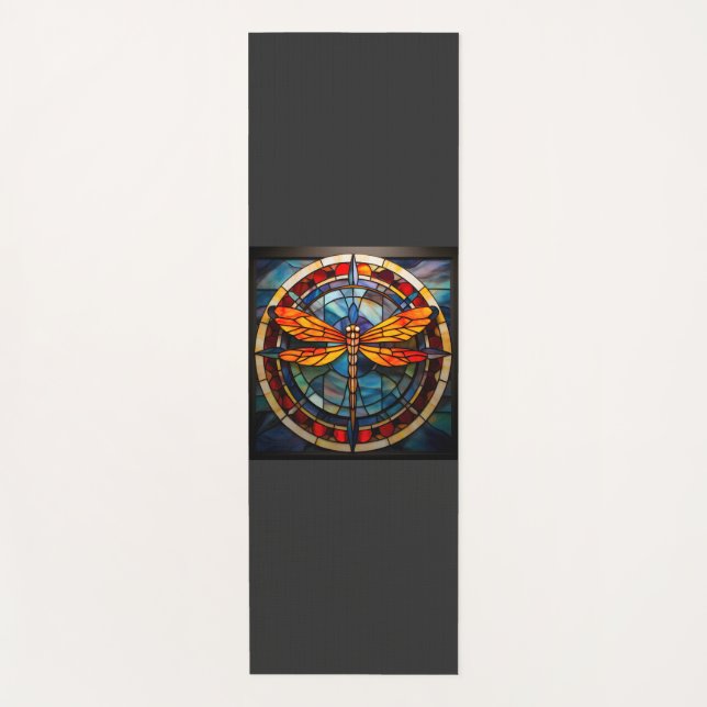 Libellenfarbglas Yogamatte (Vorderseite)