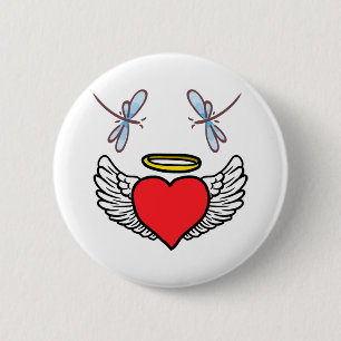 Libellenherz Button