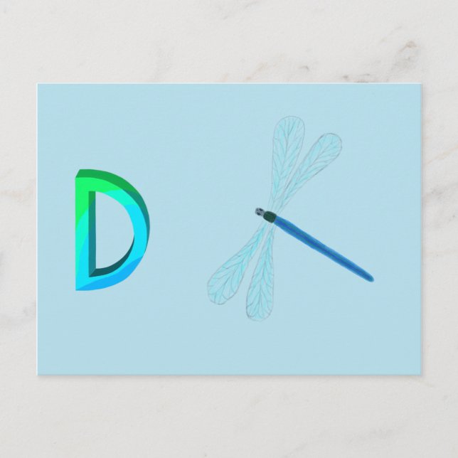 Libellenkarte Postkarte (Vorderseite)