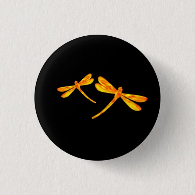 Libellenknopf - Feuer Button (Vorderseite)