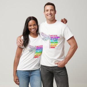Libellenlächeln Oft Positiv Denken Zitat T-Shirt