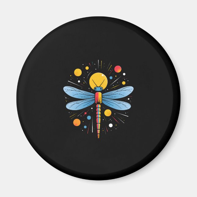 Libellenmalerei Kunst Tier Abstrakt Grafik Dra Magnet (Vorne)