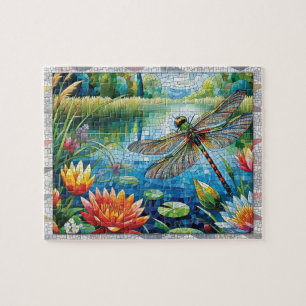 Libellenmosaik, Blumen, Fliesen, Geschenk, Puzzle