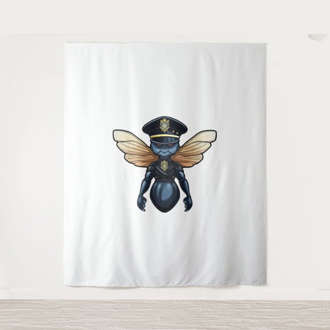 Libellenpolizei Wandteppich (Vorderseite)