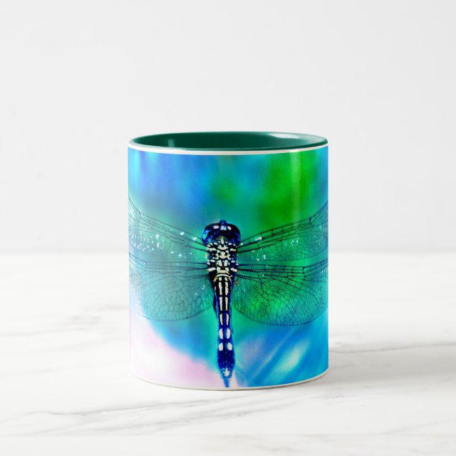 Libellenreise-Tasse Zweifarbige Tasse (Mittel)