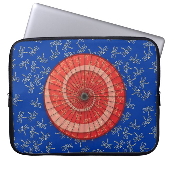 Libellentanz Laptopschutzhülle (Vorderseite)