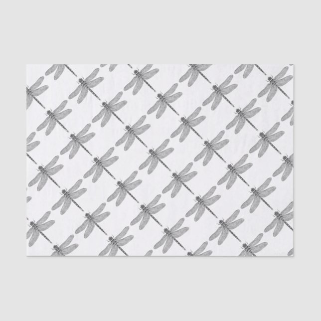 Libellentintenillustration Seidenpapier (Vorderseite)