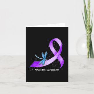 Libelleny Purplean Ribbon Überdosis Awareness Supp Karte