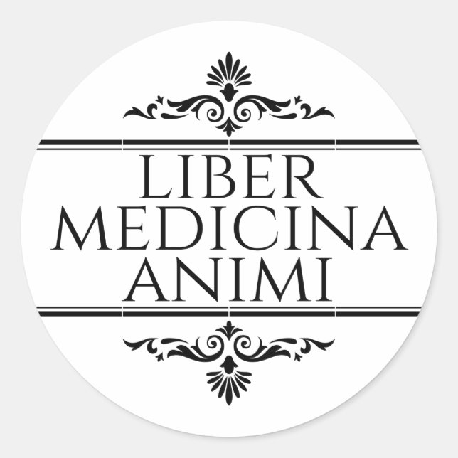 Liber Medicina Animi Magnet Button Schlüsselanhäng Runder Aufkleber (Vorderseite)