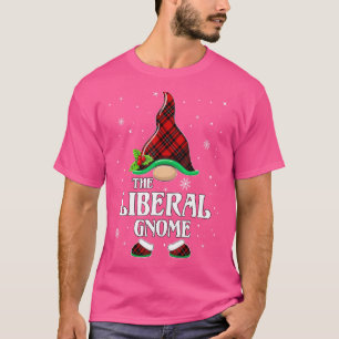 Liberal Gnome Red Kariert Matching Family Weihnach T-Shirt