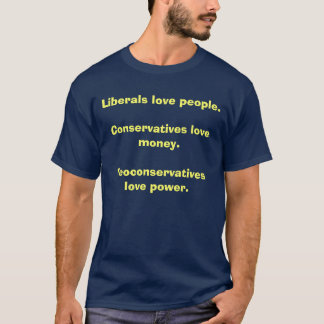 Liberal-Liebeleute. Konservativ-Liebegeld T-Shirt