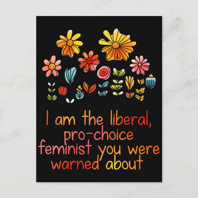 Liberal Pro Choice Feminist Postkarte (Vorderseite)