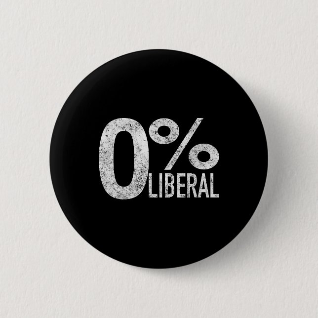 Liberaldemokrat Null Prozent Liberaler Pro Trump Button (Vorderseite)