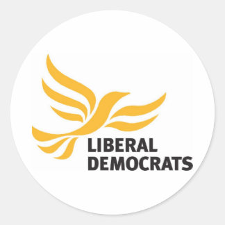 Liberaldemokraten Runder Aufkleber
