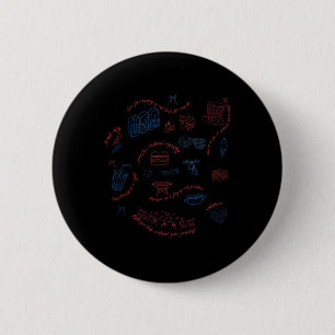 Liberale 4. Juli Patriotische Subtile Kokette Anti Button