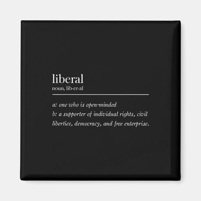 Liberale Definition Magnet (Vorne)