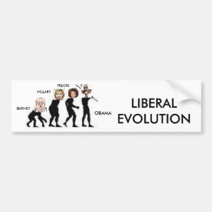 liberale Evolution Autoaufkleber