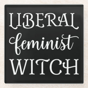 Liberale feministische Hexe I Glasuntersetzer