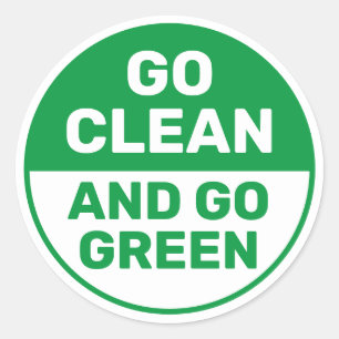 Liberale gehen sauber und gehen grüne Energie ein Runder Aufkleber