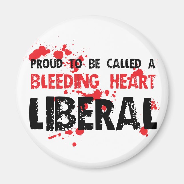 Liberale Herzblutungen Magnet (Vorne)