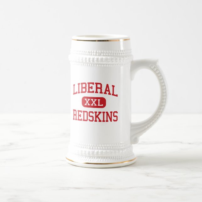 Liberale - Indianer - Highschool - liberales Bierglas (Rechts)