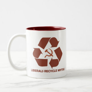 Liberale recyceln Mythos-Tasse Zweifarbige Tasse