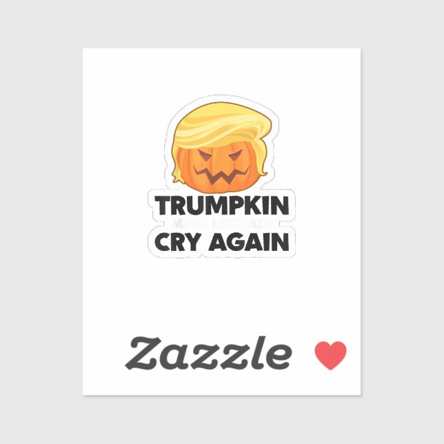 Liberale schreien wieder Trumpkin Halloween Aufkleber (Blatt)
