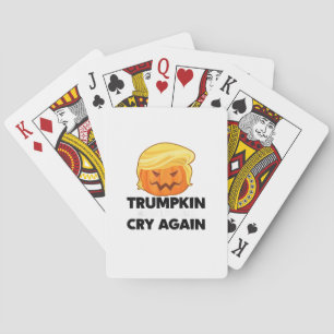 Liberale schreien wieder Trumpkin Halloween Spielkarten