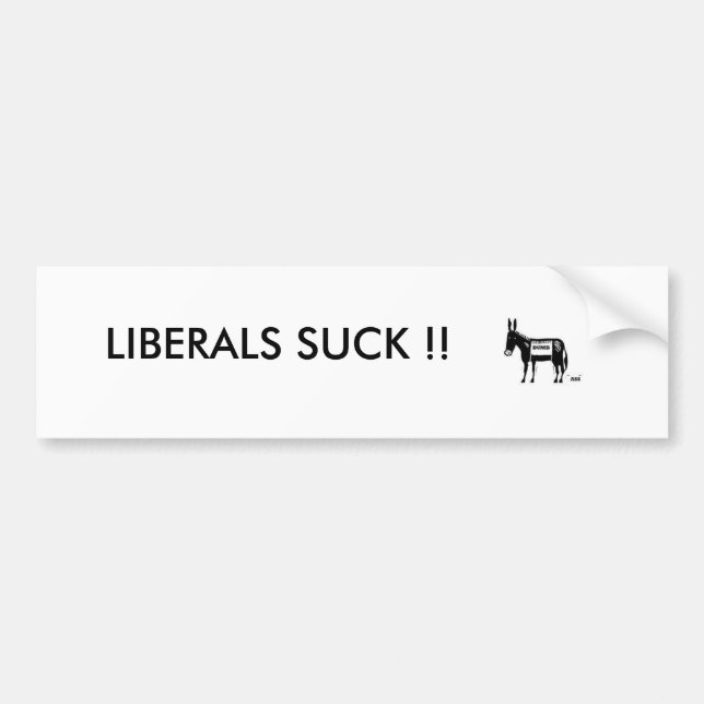 LIBERALE SIND ZUM KOTZEN!! AUTOAUFKLEBER (Vorne)