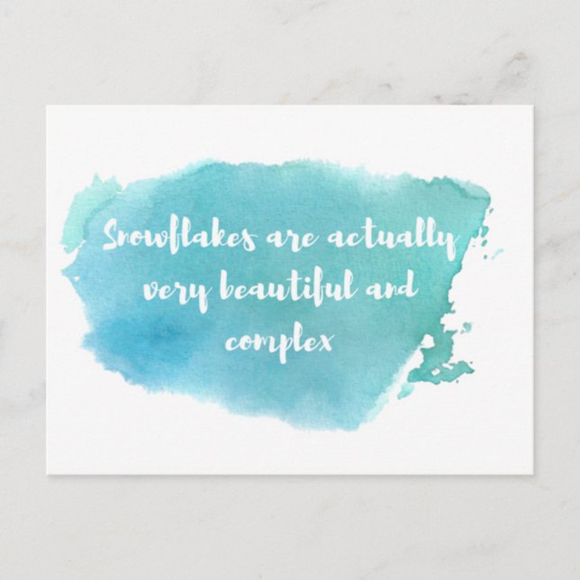 Liberale Snowflake Postcard Postkarte (Vorderseite)
