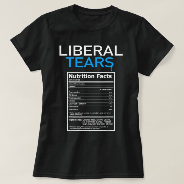 Liberale Tränen Anti Liberal Pro Trump Republikane T-Shirt (Design vorne)
