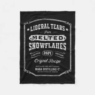 Liberale Tränen schmolzen Schneeflocken Vintage Wh Fleecedecke