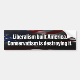 Liberalismus errichtete Amerika Autoaufkleber