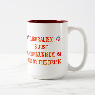 LIBERALISMUS IST NUR KOMMUNISMUS ZWEIFARBIGE TASSE