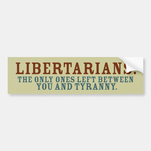 Liberalist-Autoaufkleber Autoaufkleber (Vorne)