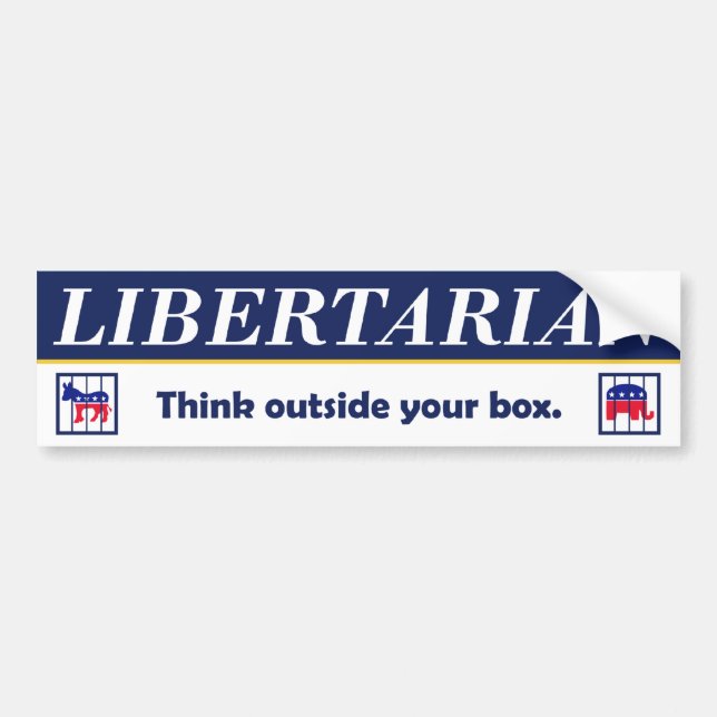 Liberalist - denken Sie außerhalb Ihres Autoaufkleber (Vorne)