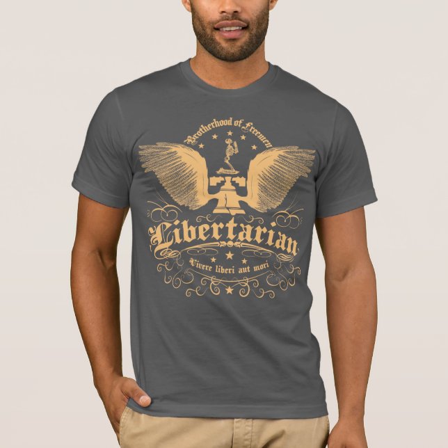 Liberalist "leben nicht durch die Klinge" Shirt (Vorderseite)